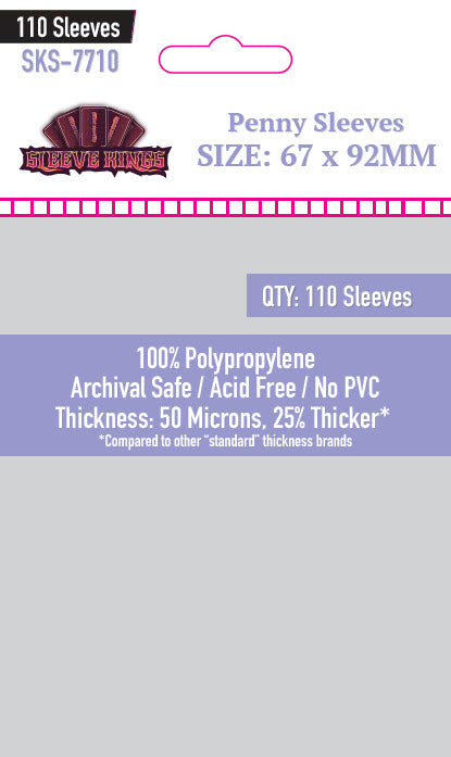 TCG Penny Card Game Card Sleeves (67x92mm) - 110 Pack, 50 Microns, SKS-7710