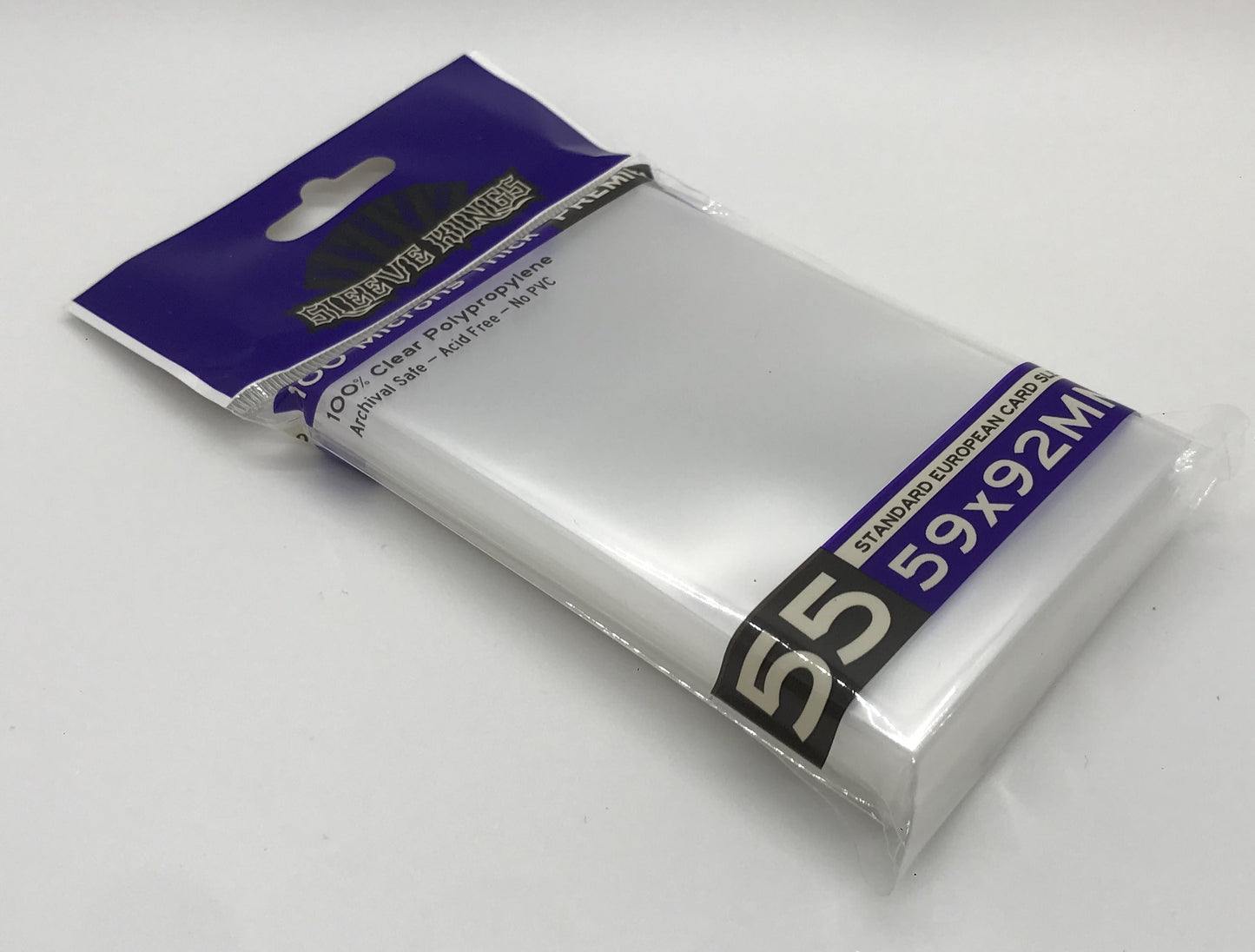 Premium Standard European Card Sleeves (59x92mm) 55 Pack, 100 Micron, SKS-9904