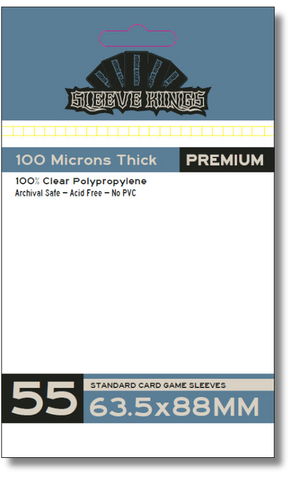 Premium Standard Pokemon Card Sleeves (63.5x88mm) 55 Pack, 100 Micron