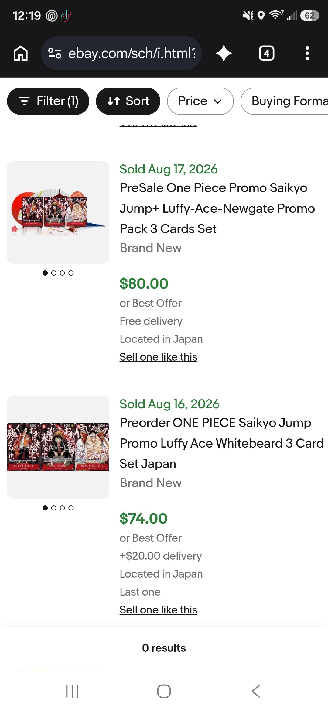 One Piece Promo Jump+ Luffy-Ace-Newgate Promo Pack 3 Cards Set